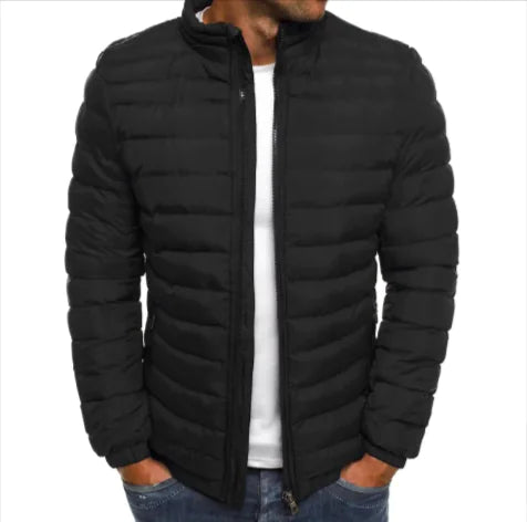 Chaqueta Acolchada de Algodón para Hombre – Abrigo con Cremallera para Exteriores