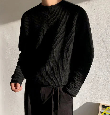 Men's Solid Color Sweater Jacket